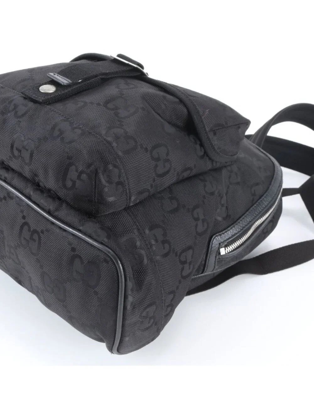 Gucci Off the Grid GG Nylon Leather Backpack Black